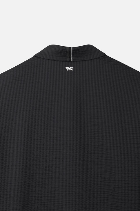 MEN TEXTURED COLLAR LONG SLEEVE