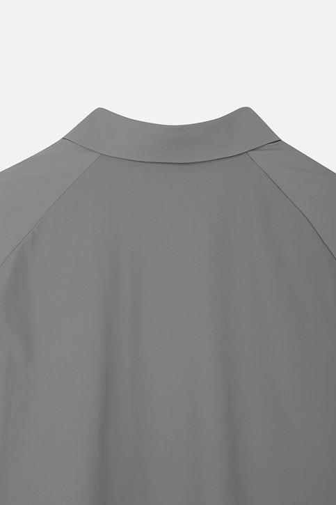 MEN WOVEN COLLAR LONG SLEEVE