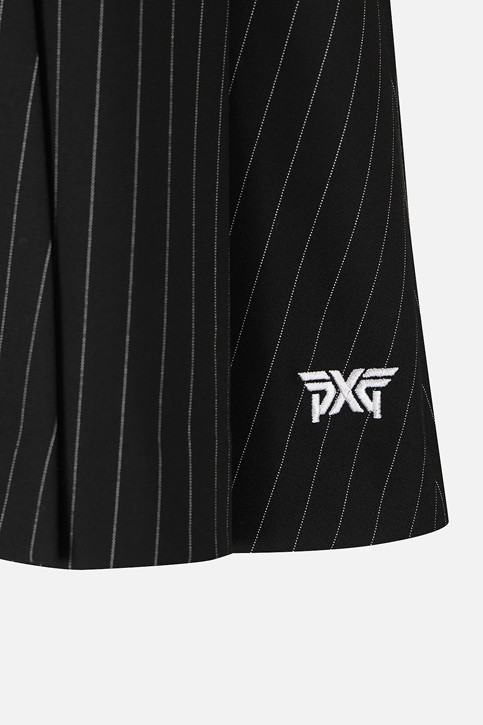 WOMEN STRIPED PLEATED SKIRT