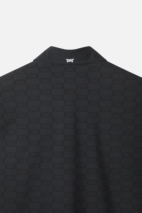 MEN MONOGRAM PATTERN COLLAR SHORT SLEEVE