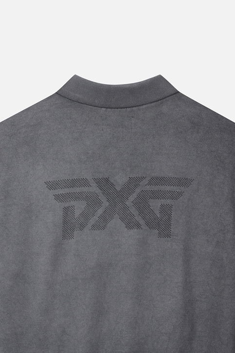 MEN TWO-TONE SHORT SLEEVE COLLAR SWEATER