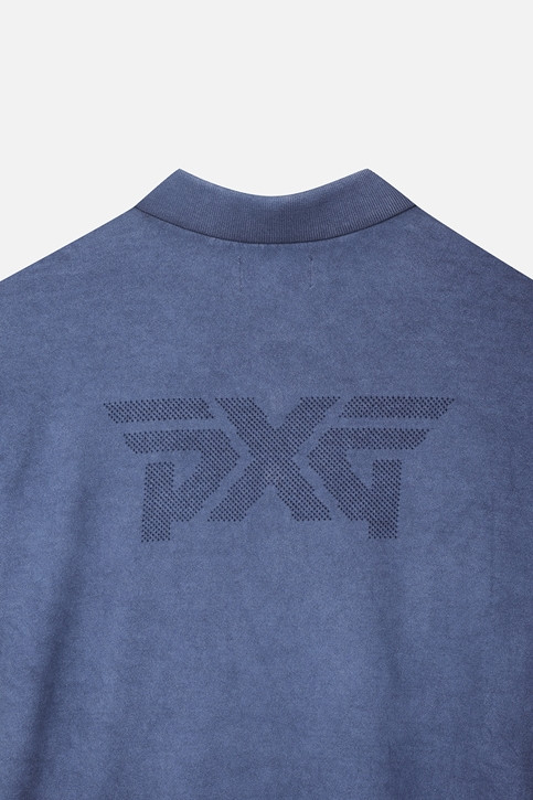 MEN TWO-TONE SHORT SLEEVE COLLAR SWEATER