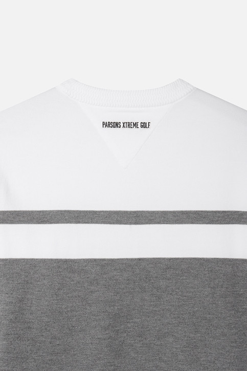 MEN COLOR BLOCKED ROUND NECK SWEATER