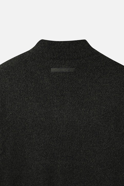 MEN TWO-TONE TEXTURED WINDPROOF HALF-ZIP SWEATER PKWCM411251 KHAKI 상품 이미지 6