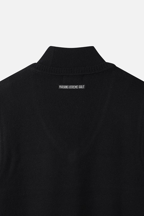 WOMEN DOUBLE-COLLAR SWEATER PKWCW411421 BLACK 상품 이미지 6
