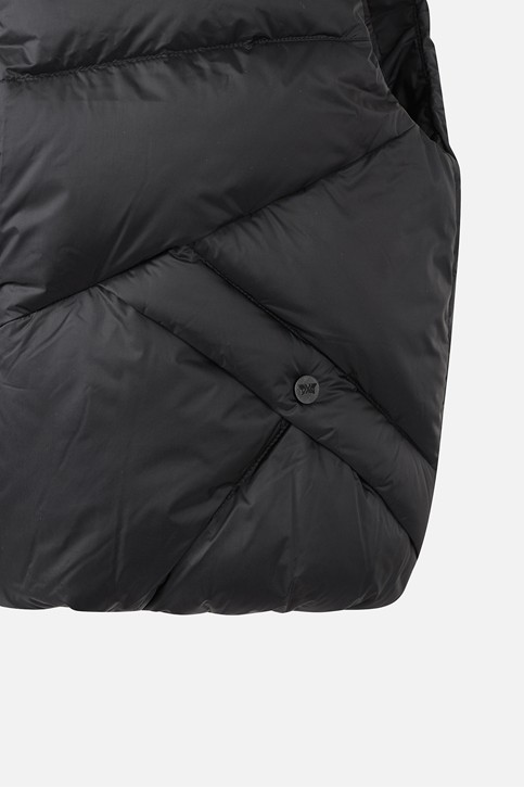 WOMEN BIG COLLAR DOWN VEST PKWCW641321 BLACK 상품 이미지 6