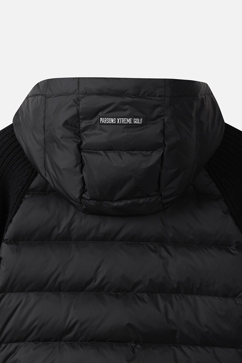 WOMEN SIDE OPEN WOVEN HYBRID DOWN JACKET PKWPW431921 BLACK 상품 이미지 6