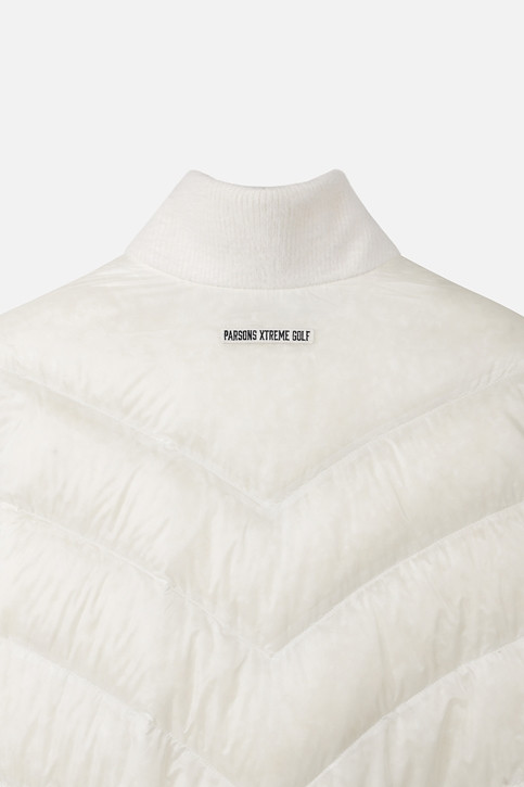 WOMEN KNIT HYBRID DOWN JACKET PKWPW631201 WHITE 상품 이미지 6