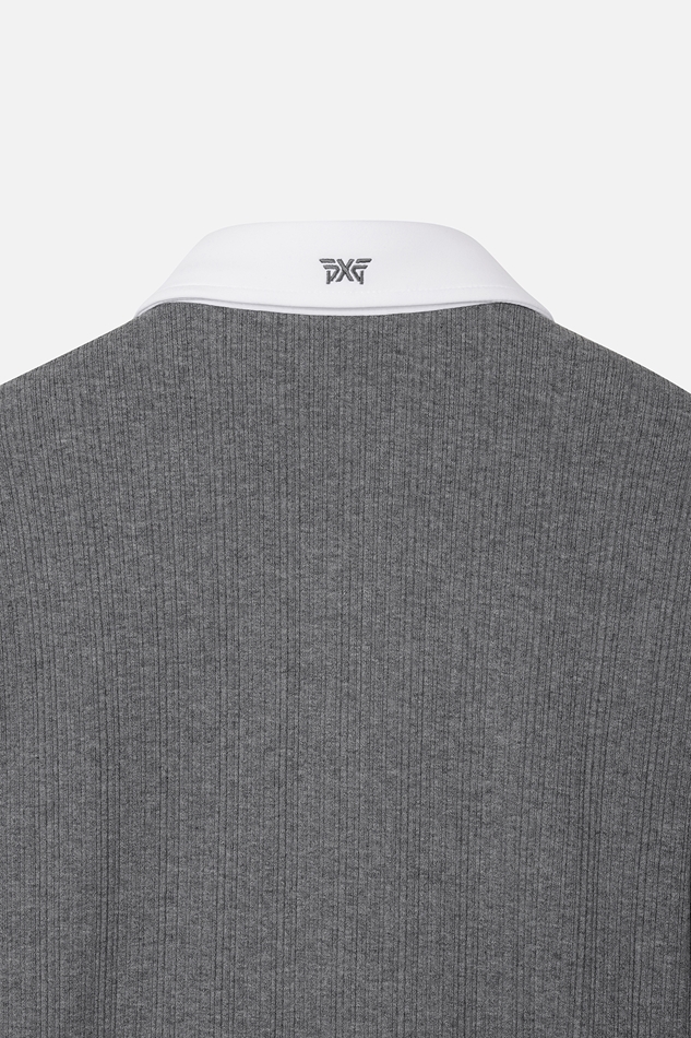 WOMEN TEXTURED COLLAR LONG-SLEEVE
