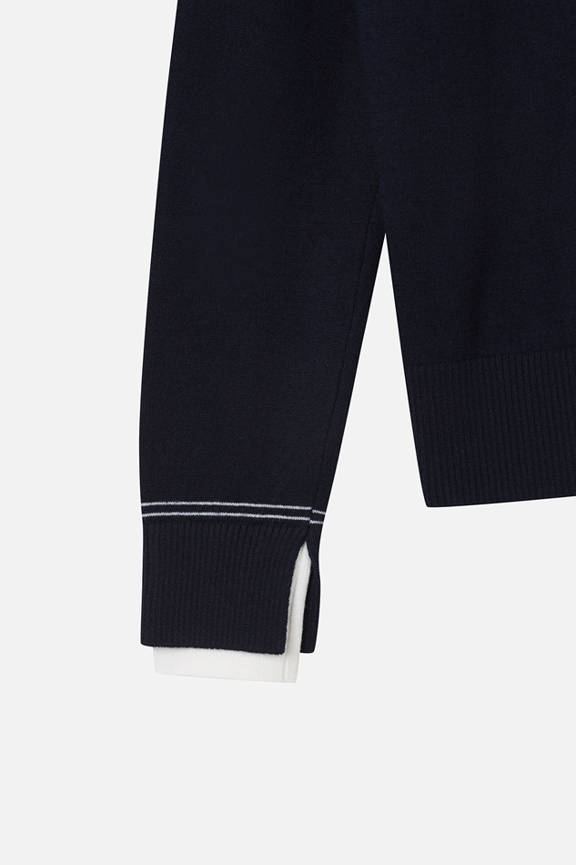 WOMEN COLOR POINT SWEATER