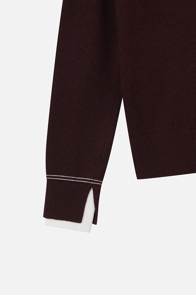 WOMEN COLOR POINT SWEATER