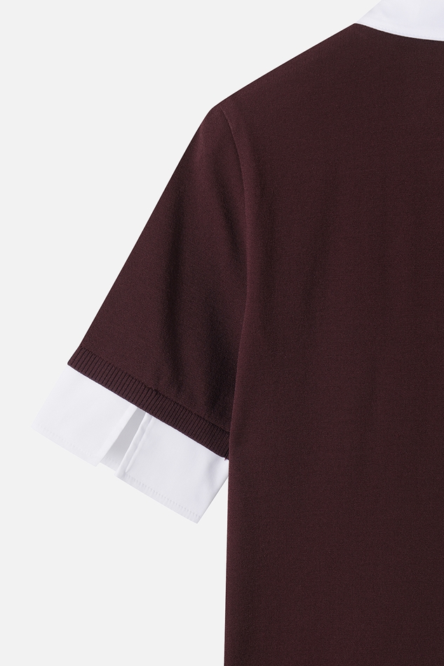 WOMENS COLLARED SHORT SLEEVE KNIT