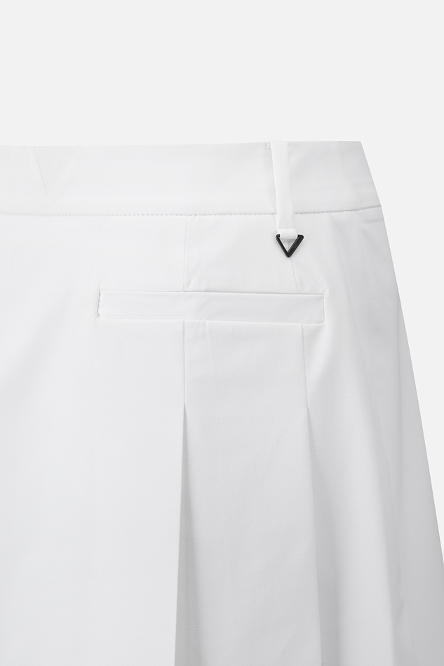 WOMENS PERFORATION PLEATED SKIRT
