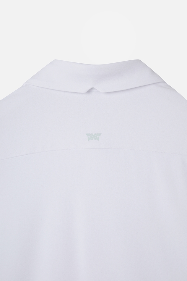 SUMMER COLOR BLOCKED ONE POINT COLLAR T-SHIRT