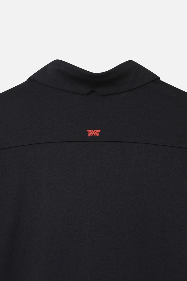SUMMER COLOR BLOCKED ONE POINT COLLAR T-SHIRT