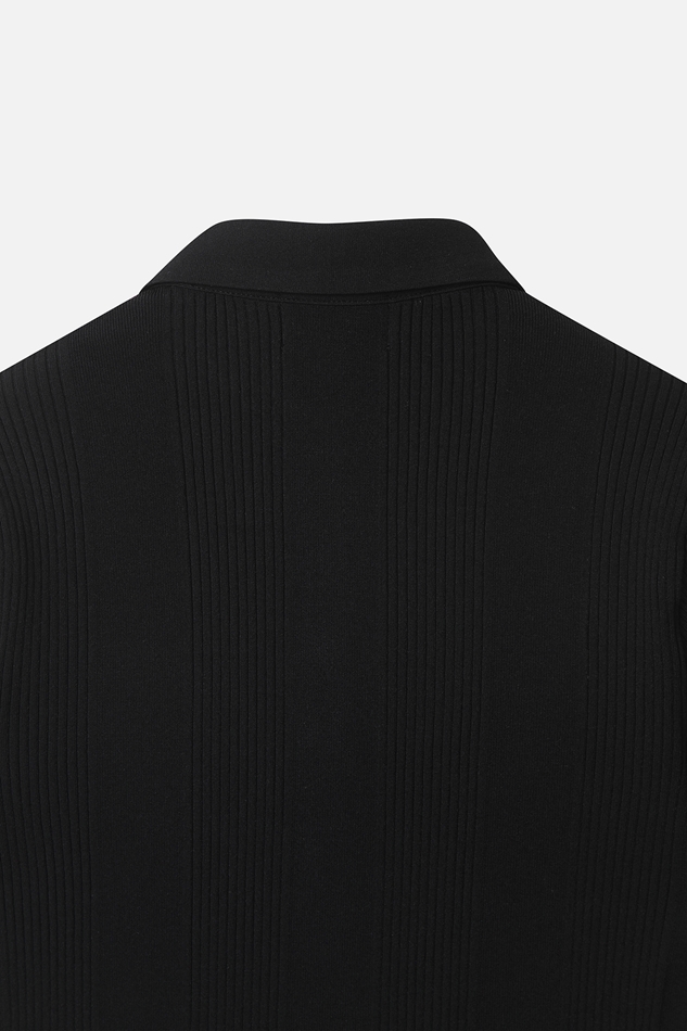 WOMEN SUMMER MIDDLE SLEEVE COLOR BLOCK SWEATER