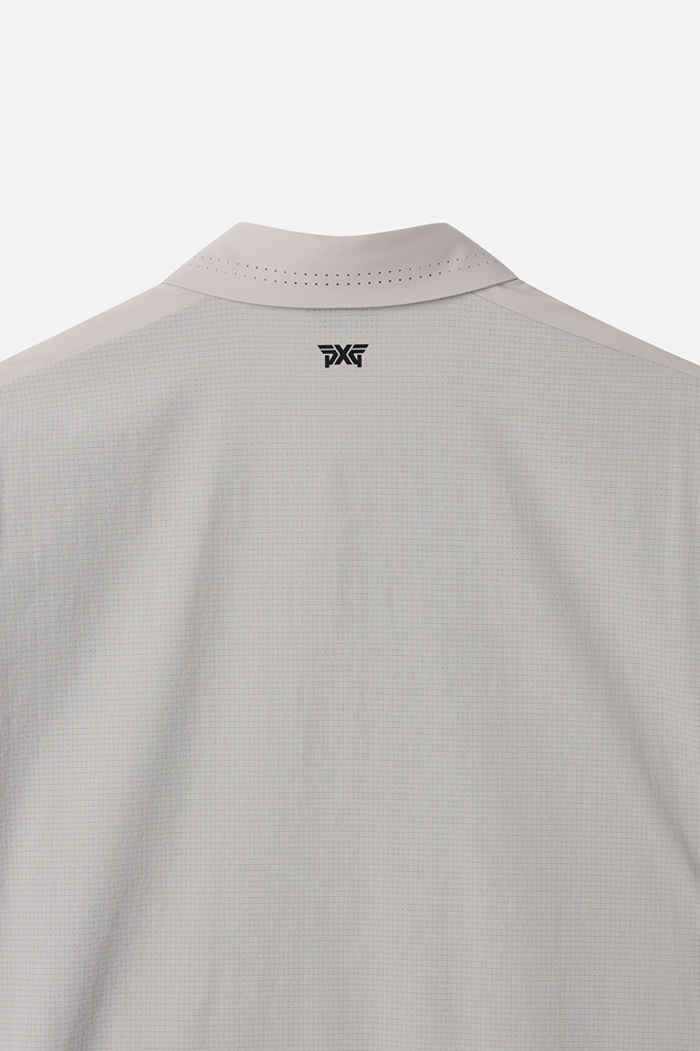 SUMMER WOVEN HYBRID COLLAR SHORT-SLEEVE