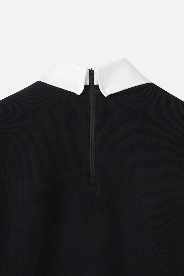 WOMEN WINTER BACK ZIP COLLAR LONG-SLEEVE
