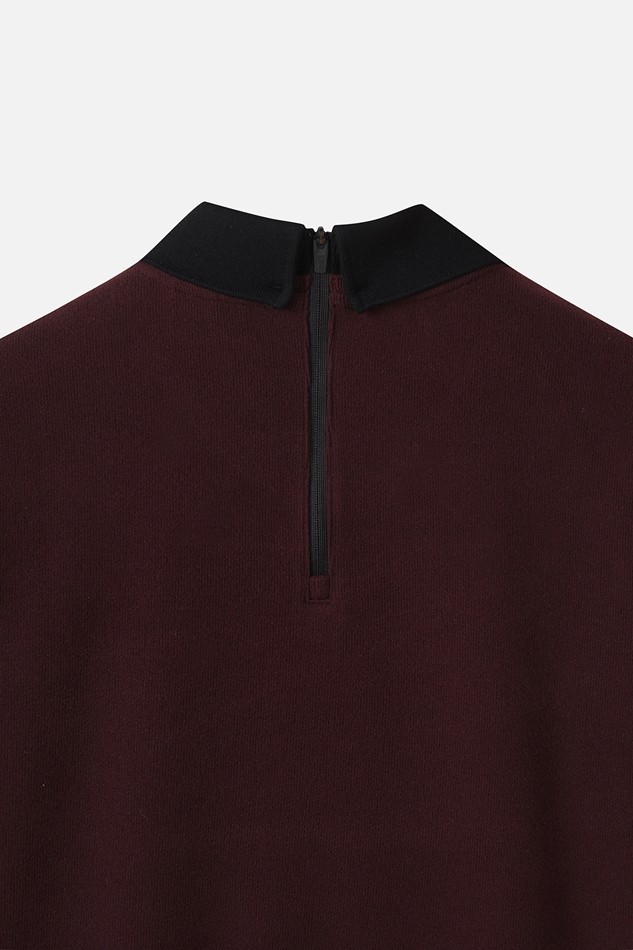WOMEN WINTER BACK ZIP COLLAR LONG-SLEEVE