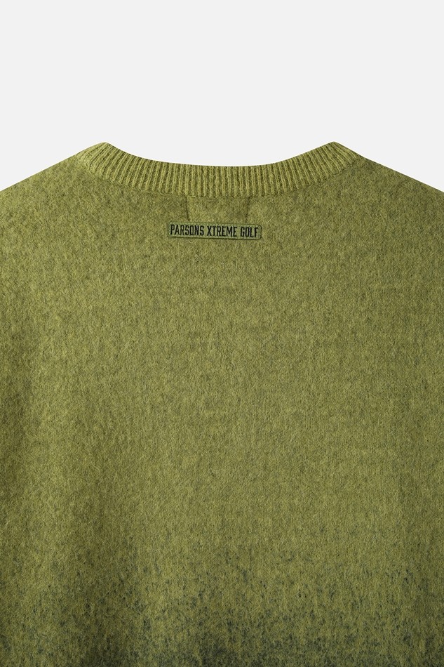 MEN GRADATION ROUND NECK SWEATER PKFCM411108 MOSS GREEN 상품 이미지 6