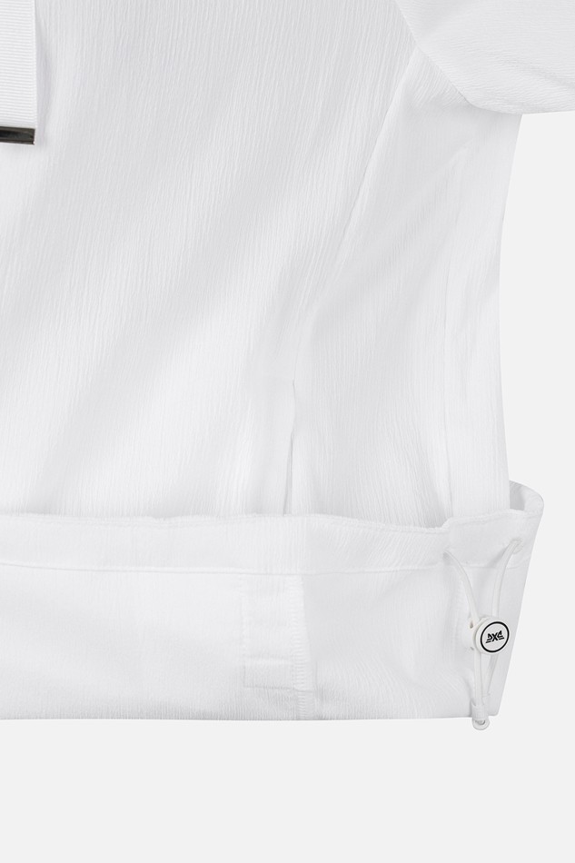 WOMEN TEXTURED HALF-ZIP HOODIE