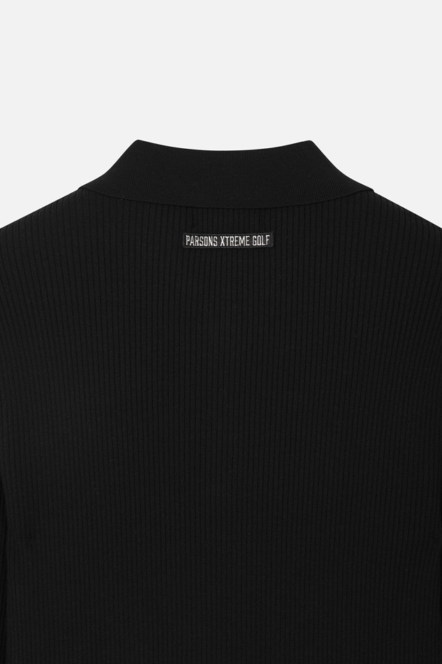WOMEN RIBBED COLLAR SWEATER