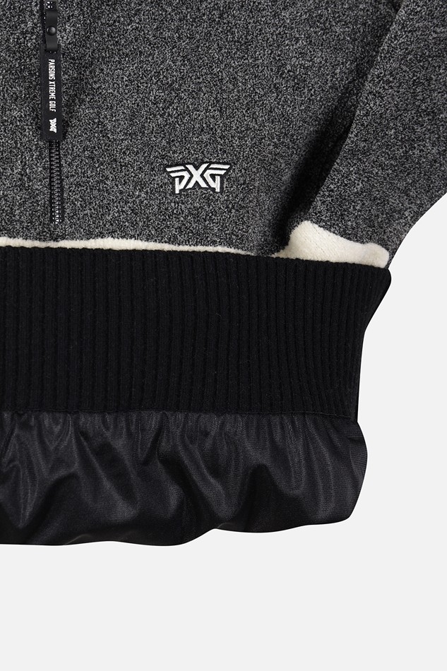WOMEN HALF-ZIP HIGH-NECK SWEATER PKFPW411221 BLACK 상품 이미지 6