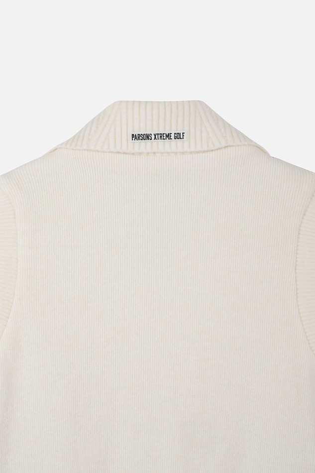 WOMEN WOVEN HYBRID KNIT VEST PKFPW421101 WHITE 상품 이미지 6
