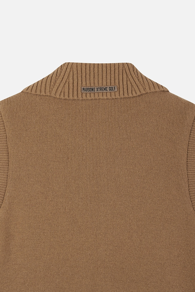 WOMEN WOVEN HYBRID KNIT VEST PKFPW421105 BEIGE 상품 이미지 6