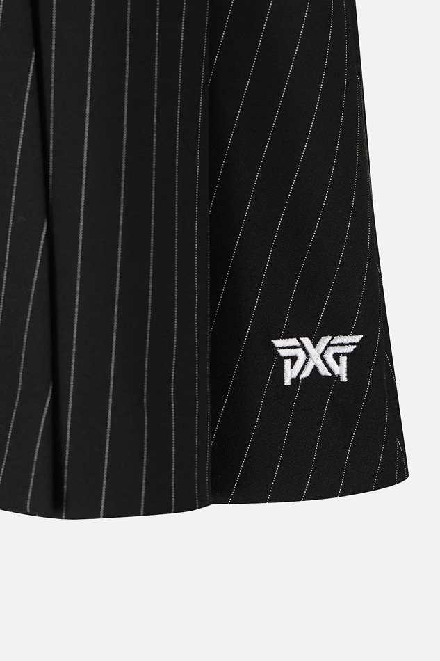 WOMEN STRIPED PLEATED SKIRT