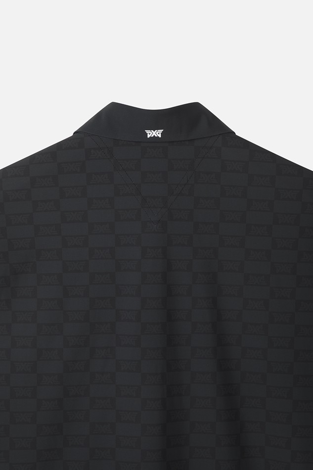 MEN MONOGRAM PATTERN COLLAR SHORT SLEEVE