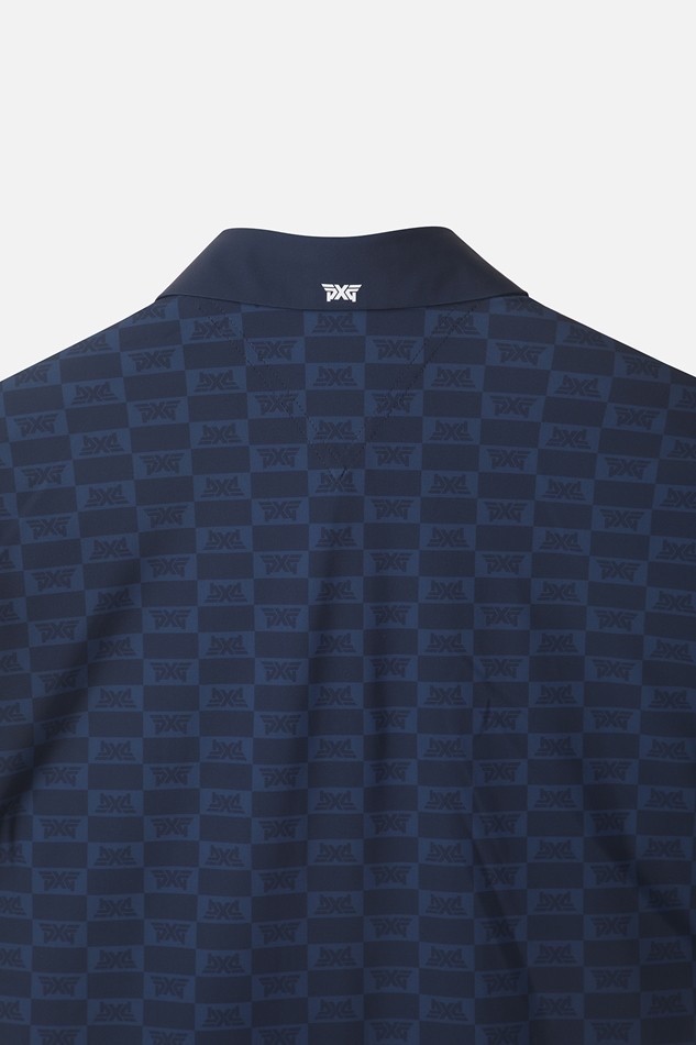 MEN MONOGRAM PATTERN COLLAR SHORT SLEEVE