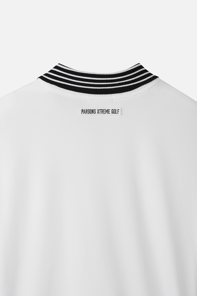 WOMEN KNIT HYBRID COLLARED SHORT SLEEVE