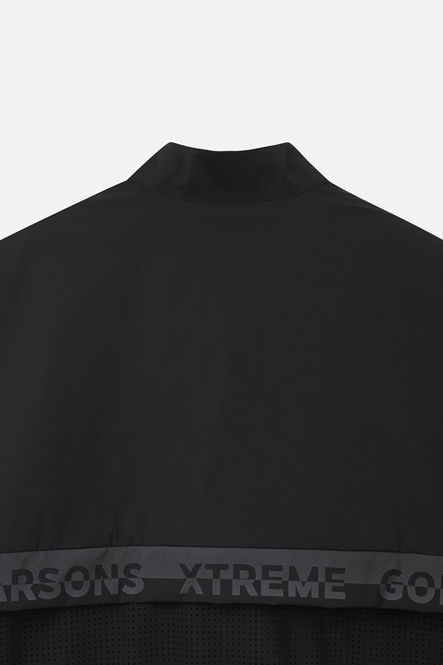 WOMEN PERFORATED ZIP-UP SHORT SLEEVE