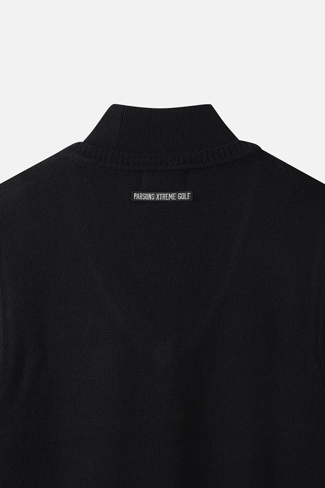 WOMEN DOUBLE-COLLAR SWEATER PKWCW411421 BLACK 상품 이미지 6