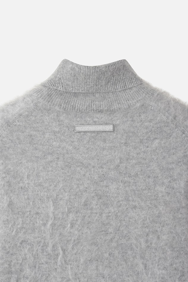 WOMEN BRUSHED CASHMERE SWEATER PKWPW411712 M/GREY 상품 이미지 6