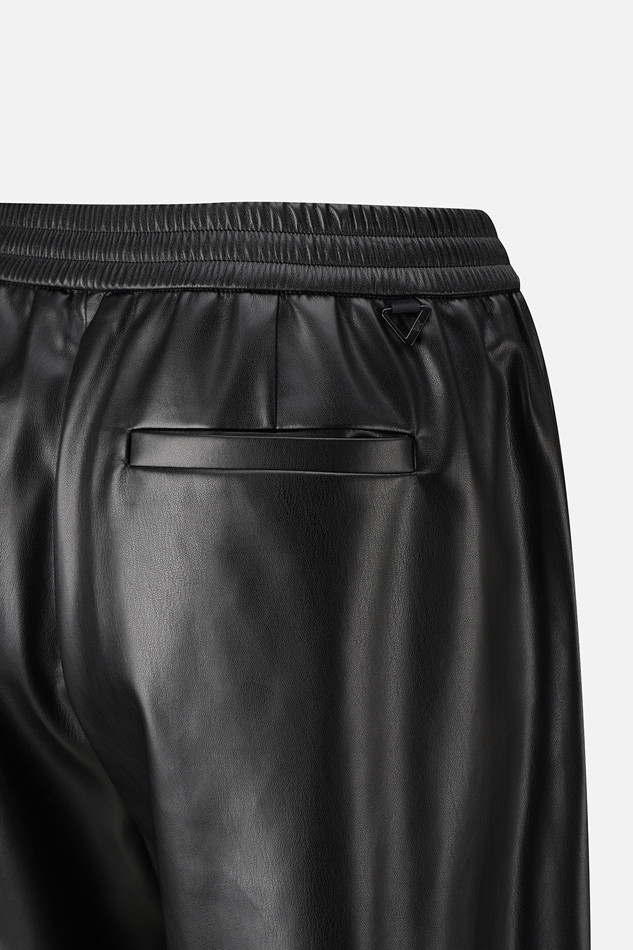 WOMEN LEATHER SET-UP PANTS PKWPW511521 BLACK 상품 이미지 6