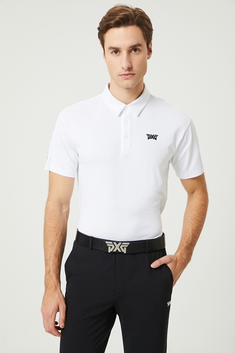 SUMMER LOOSE FIT BIG LOGO COLLAR SHORT SLEEVE T-SHIRT