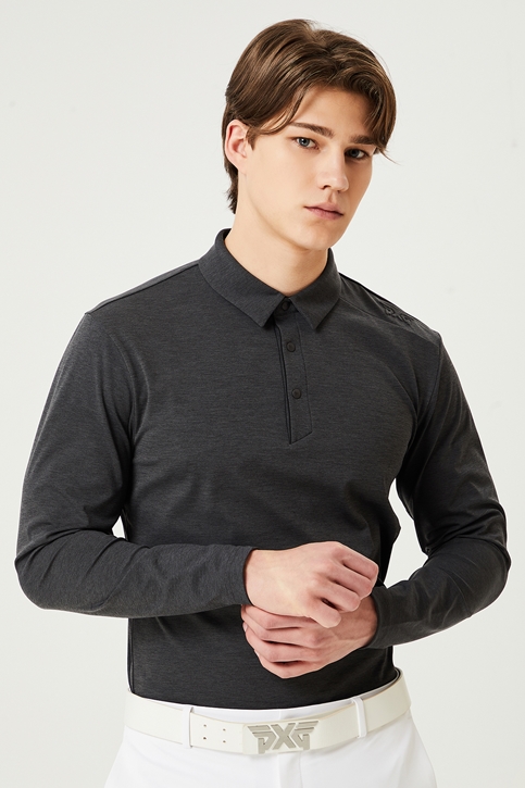 ESSENTIAL SOLID COLLAR LS T-SHIRT