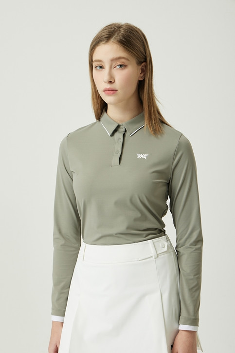 WOMEN ESSENTIAL COLLAR LONG-SLEEVE