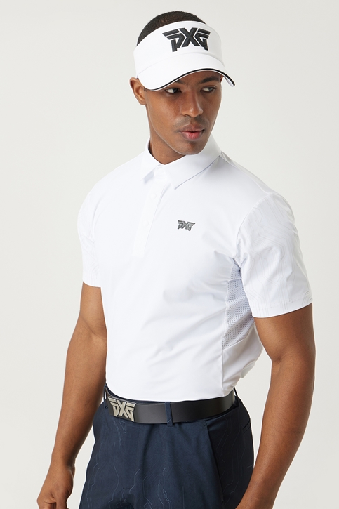 SUMMER PATTERN POINT COLLAR SHORT-SLEEVE