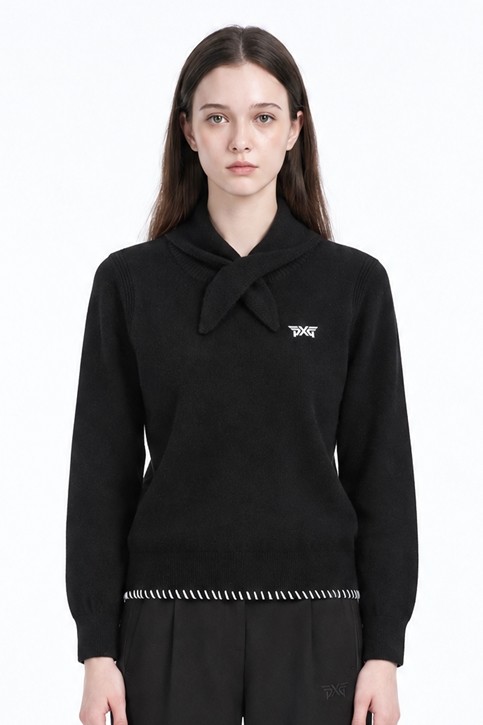 WOMEN CASHMERE SWEATER PKFCW410921 BLACK 상품 이미지 1