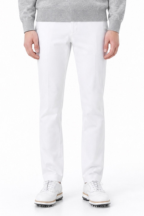MEN ESSENTIAL SLIM FIT PANTS PKFPM510501 WHITE 상품 이미지 1