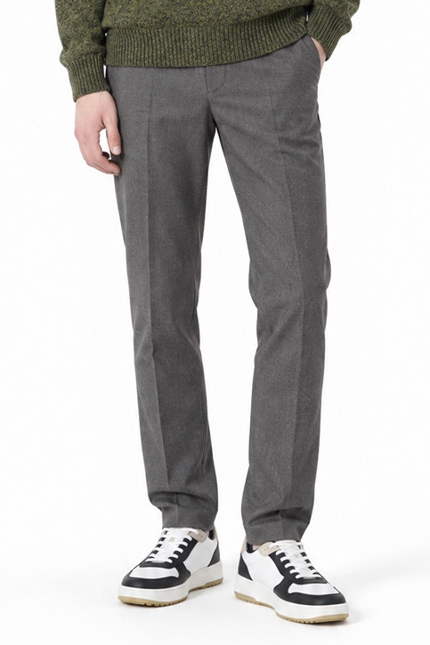 MEN WOOL STANDARD FIT PANTS PKFPM511012 M/GREY 상품 이미지 1