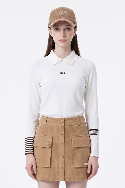 WOMEN SLEEVE DETAIL LONG SLEEVE PKFPW211001 WHITE 상품 이미지 1