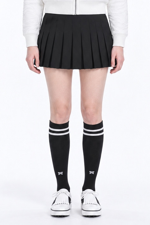 WOMEN PLEATED SKIRT PKFPW560121 BLACK 상품 이미지 1