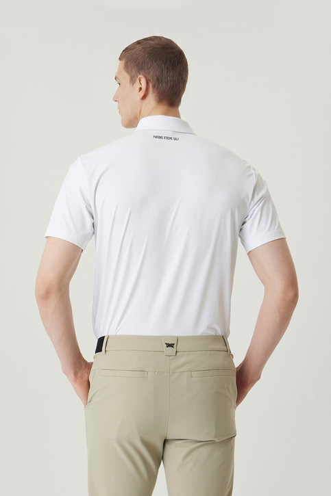 MEN KNIT HYBRID COLLAR SHORT SLEEVE