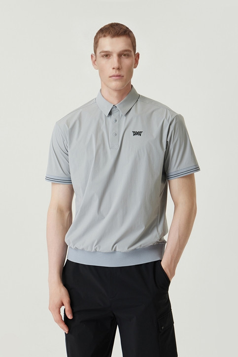 MEN WOVEN LOOSE FIT COLLAR SHORT SLEEVE