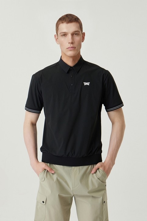 MEN WOVEN LOOSE FIT COLLAR SHORT SLEEVE