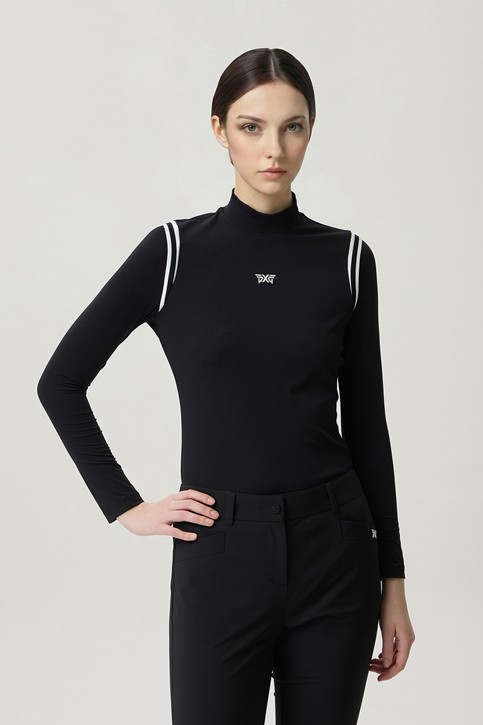 WOMEN COOL SLEEVE MOCK NECK LONG SLEEVE